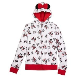 NWT Disney Minnie Mouse Hoodie with Minnie Ears size Medium